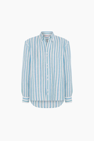 Ease Blue Striped Boyfriend Shirt