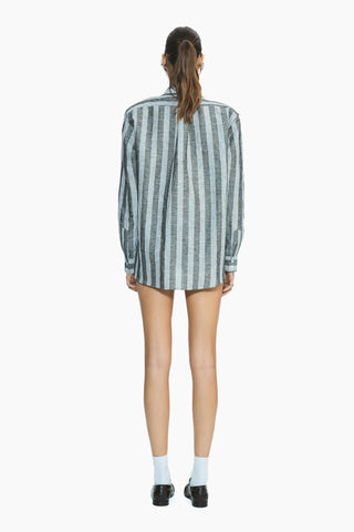 Ease Gray Striped Boyfriend Shirt