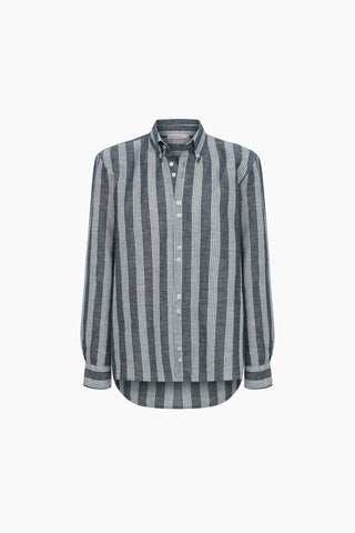 Ease Gray Striped Boyfriend Shirt