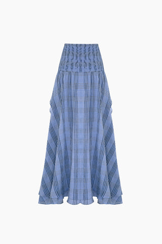 Fever Blue Plaid Skirt