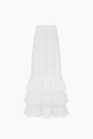 Flow White Plaid Skirt