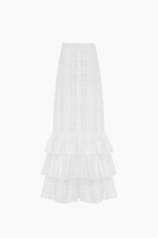 Flow White Plaid Skirt