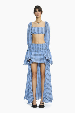 Hola Blue Plaid Top