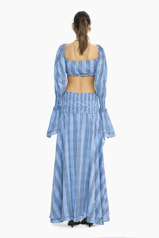 Hola Blue Plaid Top