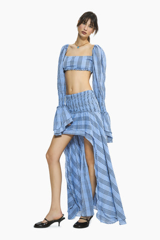 Fever Blue Plaid Skirt