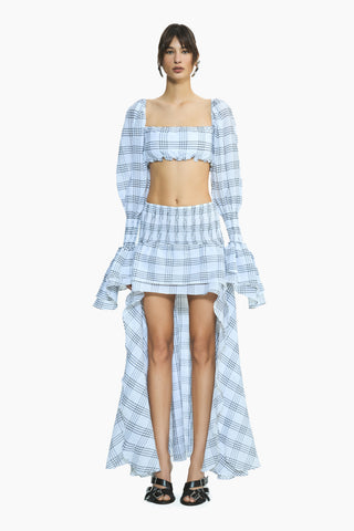 Fever White Black Plaid Skirt