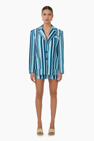 Jolene Blazer Jacket / Blue Striped