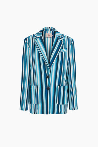 Jolene Blazer Jacket / Blue Striped
