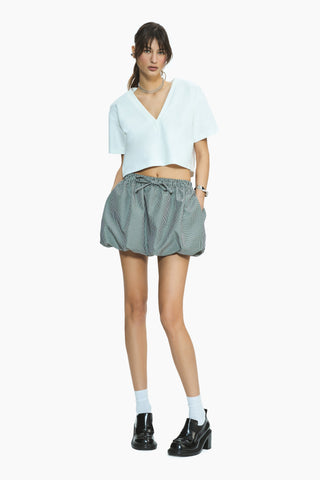 Rani Black Gingham Balloon Skirt