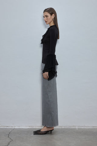 Yuna Black Blouse