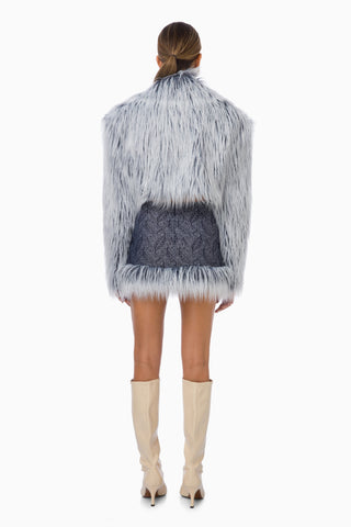 Rare Fur Jacket / Ice Blue