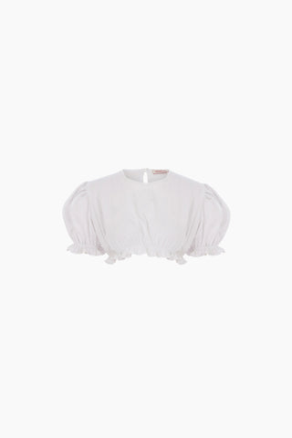 Mimi Crop Top / White
