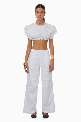 Mimi Cargo Trousers / White
