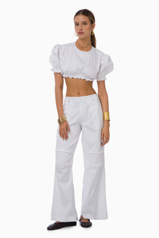 Mimi Cargo Trousers / White