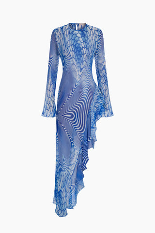 Nalu Blue Patterned Dress