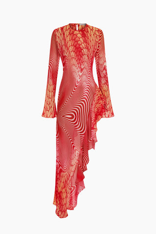 Nalu Red Patterned Dress