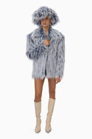 Ola Fur Hat / Ice Blue