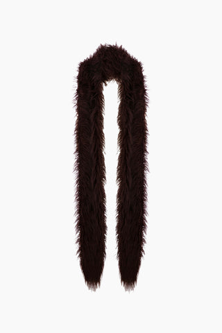 Perry Fur Scarf / Maroon