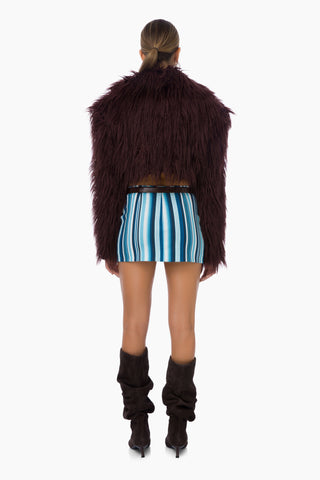 Poetic Mini Skirt / Blue Striped