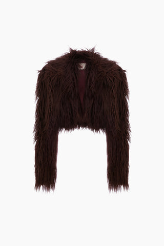 Rare Fur Jacket / Maroon