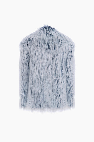 Rare Midi Fur Jacket / Ice Blue