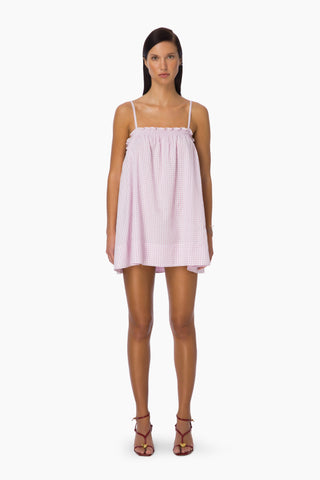 Vaila Mini Dress / Pink Gingham