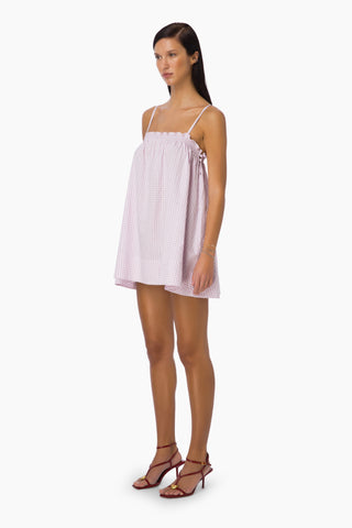 Vaila Mini Dress / Pink Gingham