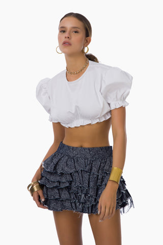 Mimi Crop Top / White
