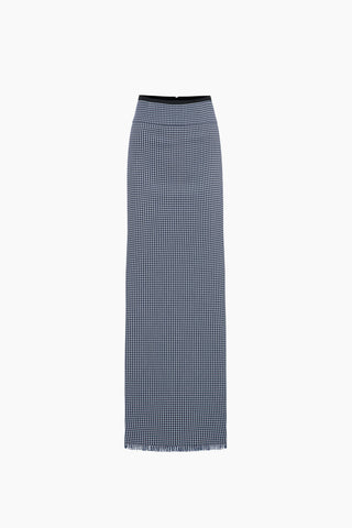 Linya Black Gingham Maxi Skirt