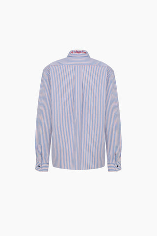 Ease Boyfriend Shirt / Blue Striped